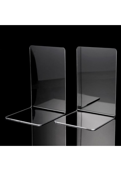 2 Adet Temizle Akrilik Bookends L Şekilli Masa Organizatör Masaüstü Kitap Tutucu Okul Kırtasiye Ofis Aksesuarları | Bookends (Yurt Dışından) fiyatları