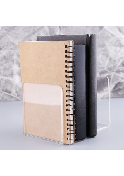 2 Adet Temizle Akrilik Bookends L Şekilli Masa Organizatör Masaüstü Kitap Tutucu Okul Kırtasiye Ofis Aksesuarları | Bookends (Yurt Dışından) modelleri