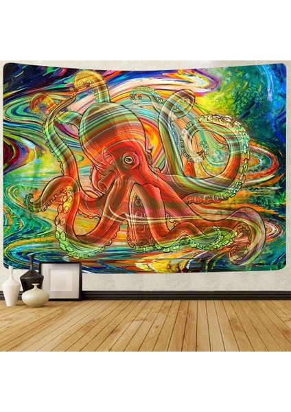 Yağlıboya Goblen Psychedelic Octopot Duvar Oturma Odası Yatak Odası Için Asılı Goblenler Ev Dekor | Dekoratif Gobiyeller (Yurt Dışından)