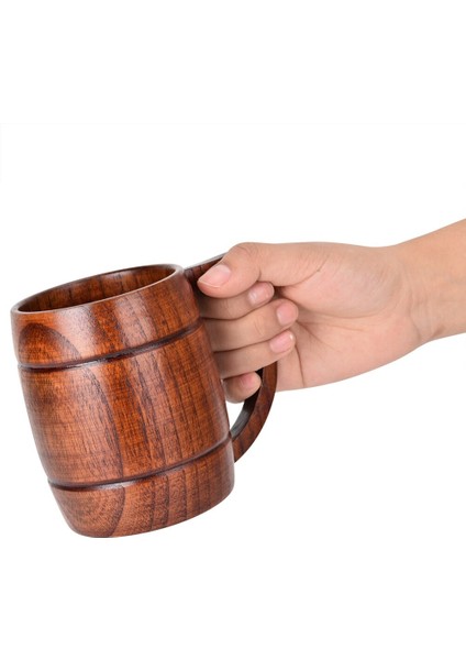 Doğal Saf Kahverengi Basit Stil Kupası Bira Kupası Çevre Dostu Su Kupası Çay Kahve Süt Içme Kupası Ev Mutfak Bar Drinkware Cup | Kupalar (Kahverengi) (Yurt Dışından) fırsatları