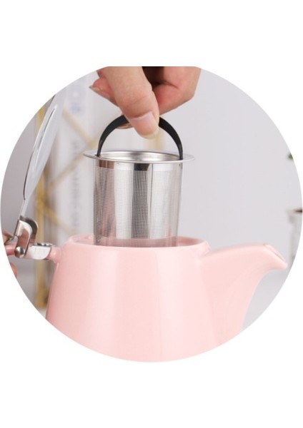Paslanmaz Çelik Süzgeci Filtreli Seramik Çaydanlık Puer Oolong Kung Fu Çay Seti Için Nefis Seramik Çaydanlık | Çaydanlıklar (Pembe (1 Ttend)) (Yurt Dışından)