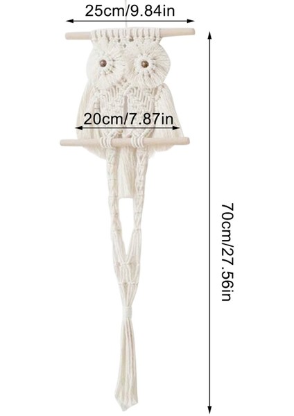 Baykuşlar Dream Catchers Goblen Çiçek Asılı Pot Halat Net Makrome Bitki Askı Saksı Ev Duvar Dekorasyon Için | Dekoratif Gobiyeller (Beyaz) (Yurt Dışından)