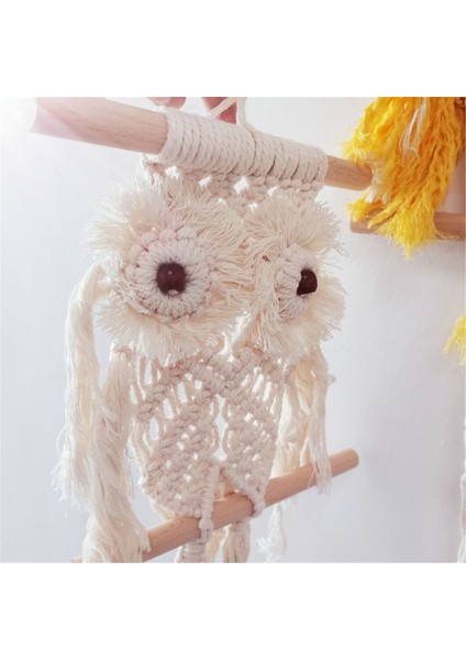 Baykuşlar Dream Catchers Goblen Çiçek Asılı Pot Halat Net Makrome Bitki Askı Saksı Ev Duvar Dekorasyon Için | Dekoratif Gobiyeller (Beyaz) (Yurt Dışından)
