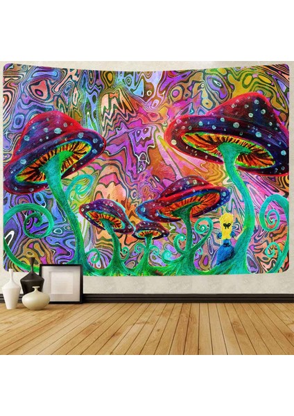 Yağlıboya Goblen Psychedelic Mantar Duvar Oturma Odası Yatak Odası Için Asılı Goblenler | Dekoratif Gobiyeller (Yurt Dışından)