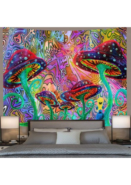 Yağlıboya Goblen Psychedelic Mantar Duvar Oturma Odası Yatak Odası Için Asılı Goblenler | Dekoratif Gobiyeller (Yurt Dışından)