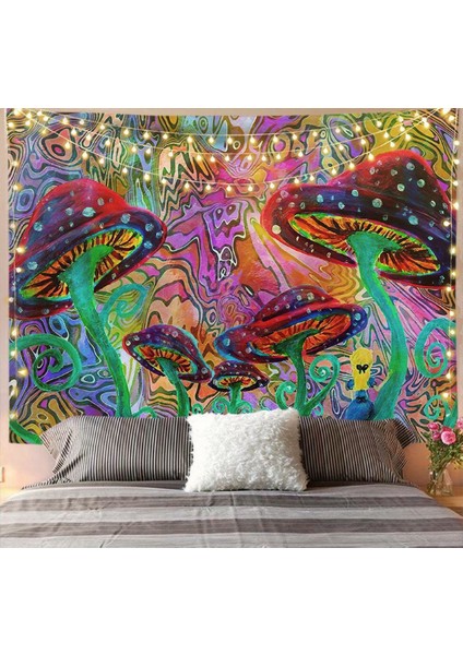 Yağlıboya Goblen Psychedelic Mantar Duvar Oturma Odası Yatak Odası Için Asılı Goblenler | Dekoratif Gobiyeller (Yurt Dışından)