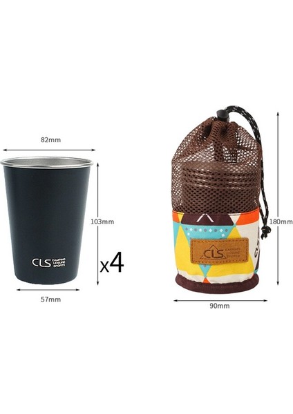 Taşınabilir Bira Su Kupası Çay Süt Kahve Kupa Paslanmaz Çelik Kupa Açık Kamp Piknik Tırmanma Barbekü Drinkware | Kupalar (Siyah) (Yurt Dışından) fiyatları