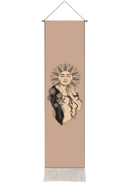 Mandala Goblen Güneş Goblen Duvar Asılı Dedikodu Tulumları Hippi Duvar Halıları Yurt Dekor Battaniye | Dekoratif Gobiyeller (Bej) (Yurt Dışından)