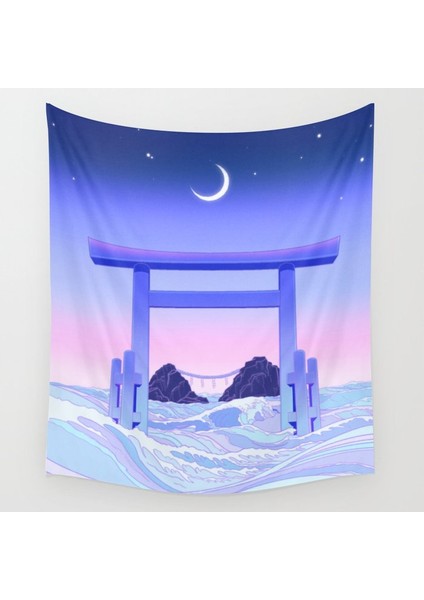 130 * 150 Cm Şehir Pop Tokyo Duvar Goblen Kapak Plaj Havlusu Atmak Battaniye Piknik Yoga Mat Duvar Asılı Ev Dekorasyon | Dekoratif Gobiyeller (Yurt Dışından)