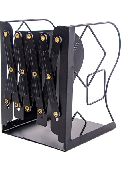 Geri Çekilebilir Kitap Desteği Standı Teleskopik Metal Bookend Raf Bookrack Organizer | (Yurt Dışından)