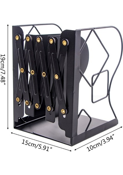Geri Çekilebilir Kitap Desteği Standı Teleskopik Metal Bookend Raf Bookrack Organizer | (Yurt Dışından) modelleri