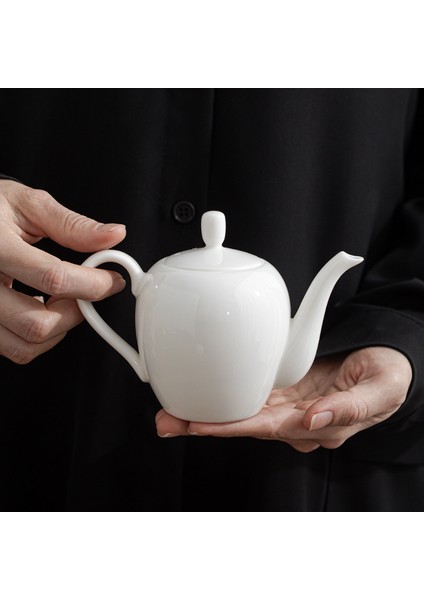 Dehua Beyaz Porselen Çaydanlık, Mutton Yeşim Çay Potu, Çin Kungfu Çay Seti 240Ml | Çaydanlıklar (Yurt Dışından)