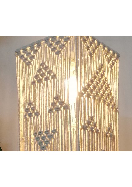 25 * 70 Cm Bohemian Püskül Dekor Fener Makrome Goblen Duvar Asılı El Dokuma Avize Abajur Oturma Odası Kahve Restoran Dekor | Dekoratif Gobiyeller (Yurt Dışından)