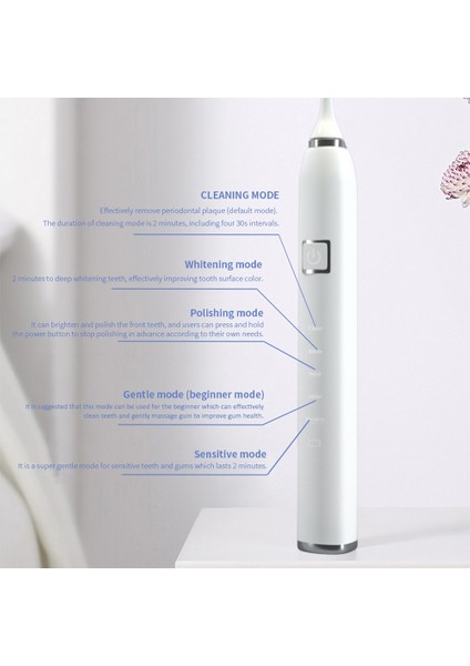 Sonic Elektrikli Diş Fırçası 5 Modu Beyazlatma Akıllı Diş Fırçaları Oral Temizlik Yetişkinler Için Ultrasonik Kişisel Bakım Cihazı | Elektrikli Diş Fırçaları (Yurt Dışından) modelleri