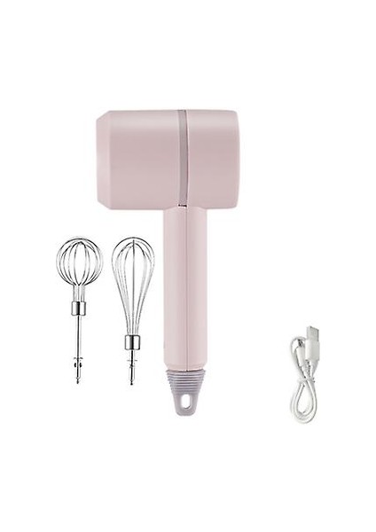 Kablosuz Elektrikli Çırpma Ev Mini Tereyağı Otomatik Çırpma Kek Pişirme El Şarj Edilebilir Mikser (95 * 64 * 205Mm) (Pembe) (Yurt Dışından)