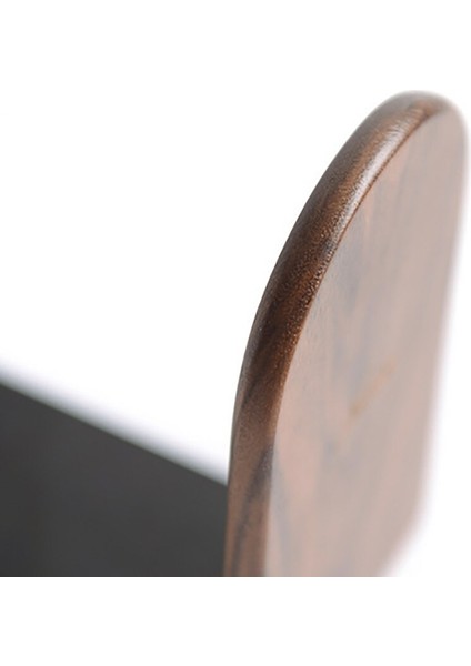 Kahverengi Bookends, 1 Adet Paket, Kaymaz, Siyah Ceviz, Ofis Kitabı Standı (Yurt Dışından) fırsatları