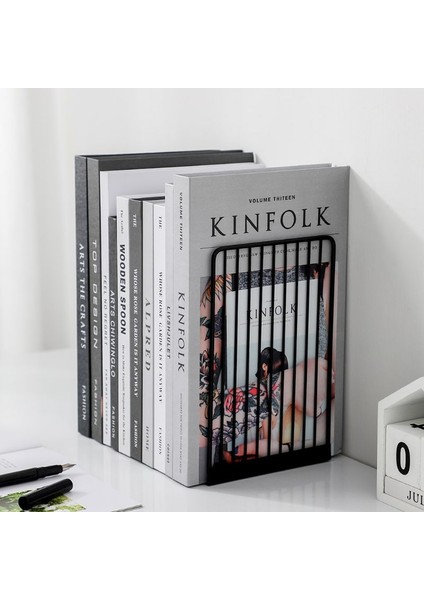 1 Çift Bookends Kitap Standı Destek Basit Demir Masaüstü Kaymaz Raf Raf Tutucu Ofis Dergisi Organizatör | (Yurt Dışından)