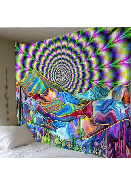 Psychedelic Desen Çocuk Yatak Odası Duvar Asılı Goblen Hippi Ev Dekor Battaniye Dekorasyon Murale Chambre | Dekoratif Gobiyeller (Yurt Dışından)