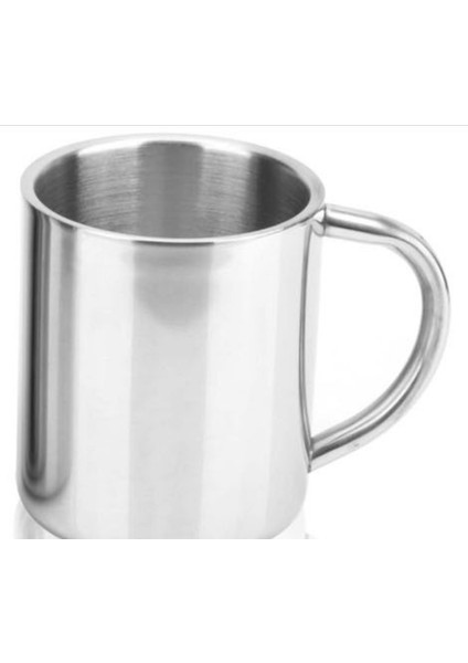 Dayanıklı Paslanmaz Çelik Kahve Kupa 1 Adet 300 Ml Taşınabilir Çift Duvar Seyahat Tumbler Kahve Kupa Çay Kupası | Kupası (Gümüş) (Yurt Dışından)