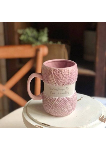 Yaratıcı Renkli Yün Seramik Kupalar Kahve Kupa Süt Çay Büro Bardaklar Drinkware En Iyi Doğum Günü Hediyesi | Kupalar (Pembe) (Yurt Dışından)