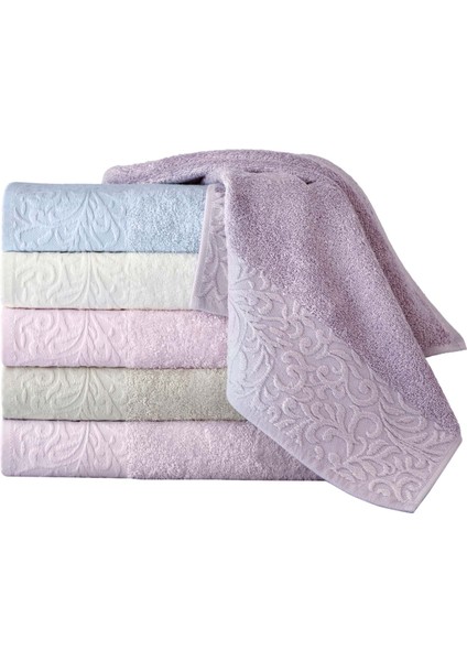 Cotton Collection Bambu Banyo Havlusu Sarmaşık Lila