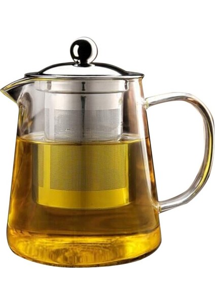 Toksik Olmayan Şeffaf Şeffaf Borosilikat Cam Çaydanlık Zarif Cam Çay Kupası Çaydanlık Paslanmaz Çelik İle Demlik Süzgeç Damla | Çaydanlıklar (750Ml) (Yurt Dışından)