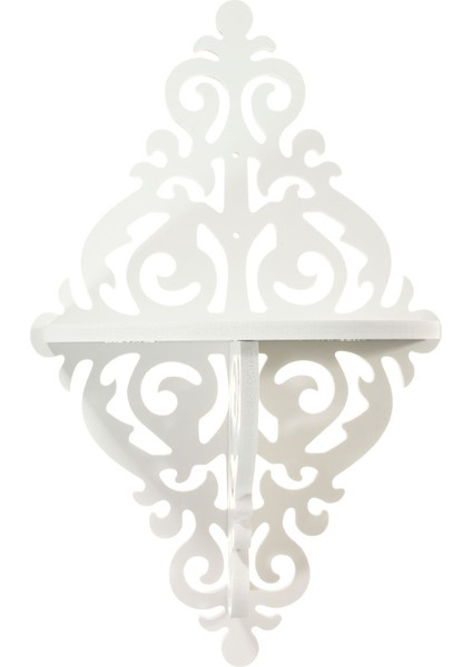 38X23X14 Cm Beyaz Telkari Tarzı Duvar Raf Shabby Chic Basit Mum Ev Dekorasyon Tutucu | Depolama Tutucular Raflar (Yurt Dışından)