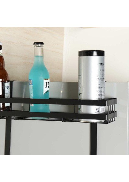 Buzdolabı Yan Metal Spice Raf 2 Katlı Kanca İle Çok Fonksiyonlu Uzay Tasarruf Aksesuarları Ev Mutfak | Depo Tutucular Raflar (Yurt Dışından) fiyatları