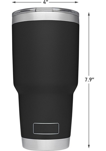 30 Oz Paslanmaz Çelik Tumblers Vakum Yalıtımlı Seyahat Kahve Kupa Fincan Şişesi Kapaklı Çift Duvar Yalıtım Şişesi | Kupalar (Siyah) (Yurt Dışından)