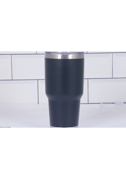 30 Oz Paslanmaz Çelik Tumblers Vakum Yalıtımlı Seyahat Kahve Kupa Fincan Şişesi Kapaklı Çift Duvar Yalıtım Şişesi | Kupalar (Siyah) (Yurt Dışından)