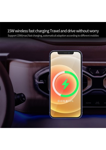 Cep Telefonu Kablosuz Chargers Manyetik Araba Tutucu İphone 12 Pro Max Alaşım 15 W Hızlı Typeec Indüksiyon Dağı Magsafe | Kablosuz Şarj (Yurt Dışından)