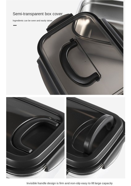 1 Adet Kare 750 Ml Paslanmaz Çelik Saklama Kutusu Gıda Taze Tutma Organizatörleri Buzdolabı Konteynerleri Büyük Kapasiteli Meyve Sebze Kımchı Depolama (Yurt Dışından) fiyatları