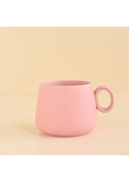 Yaratıcı Gökkuşağı Seramik Kahve Kupa Pastel Renk Sevimli Çay Tumbler Kupası Tazas De Cafe Bardaklar Ve Kupalar Yenilik Latte Tumblers | Kupalar (Pembe) (Yurt Dışından)