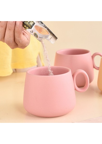 Yaratıcı Gökkuşağı Seramik Kahve Kupa Pastel Renk Sevimli Çay Tumbler Kupası Tazas De Cafe Bardaklar Ve Kupalar Yenilik Latte Tumblers | Kupalar (Pembe) (Yurt Dışından)