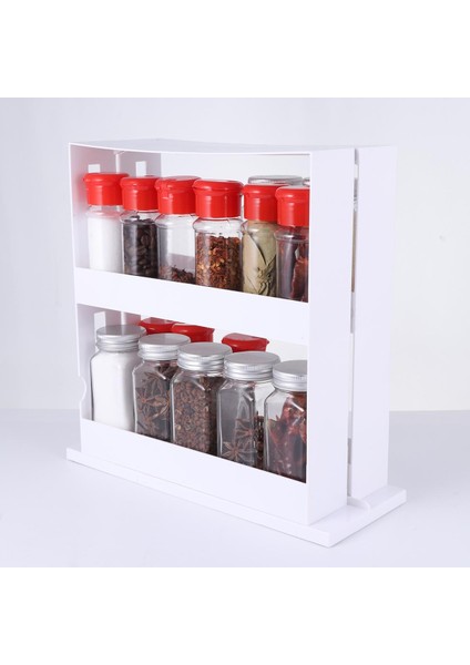 2 Katmanlı Depolama Mutfak Dönen Baharatlar Kavanoz Şişe Depolama Raf Mutfak Şişesi Depolama Organizatör Rafları Slayt Dolabı | Depolama Tutucular Ve Raflar (Yurt Dışından)