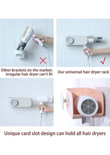Duvara Monte Saç Kurutma Makinesi Raf Plastik Depolama Raf Mutfak Banyo Organizatör Saç Kurutma Makinesi Raf Ev Organizatör | Banyo Rafları (Pembe) (Yurt Dışından) modelleri