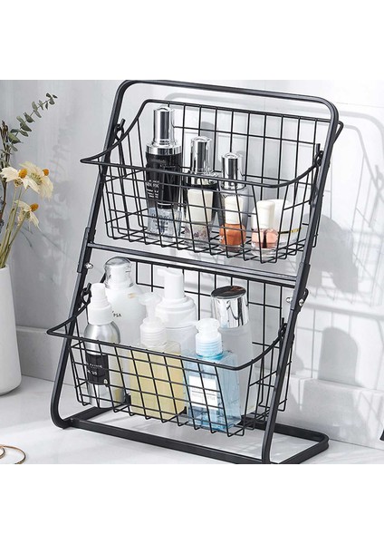 2 Tier Tel Pazar Sepeti Standı Depolama Raf Organizatör Meyve Sebzeleri Için Tuvalet Ev Depolama Sepeti | Depolama Tutucular Ve Raflar (Yurt Dışından) modelleri
