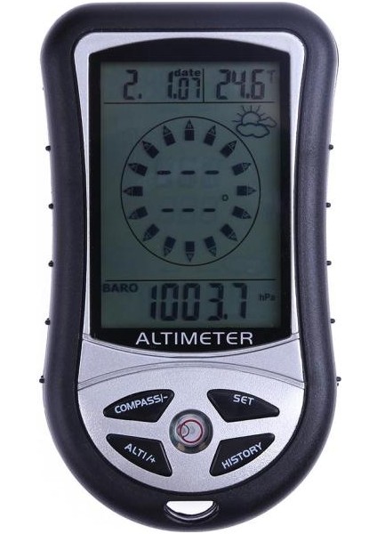 El Dijital Lcd Ekran 8 In 1 Pusula Altimetre Barometre Termometre Açık Tırmanma Hiking Için Hava Tahmini Saati | Pusula (Yurt Dışından)