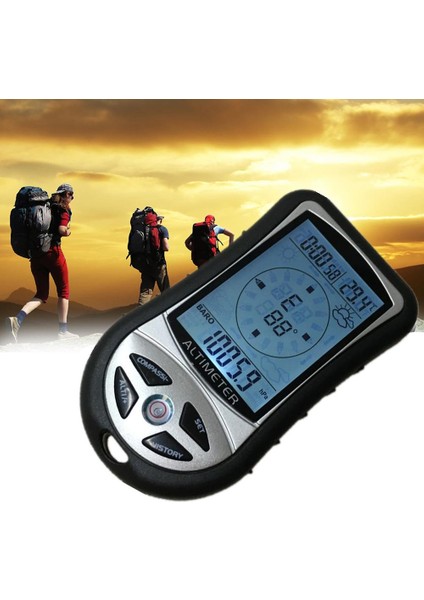 El Dijital Lcd Ekran 8 In 1 Pusula Altimetre Barometre Termometre Açık Tırmanma Hiking Için Hava Tahmini Saati | Pusula (Yurt Dışından)