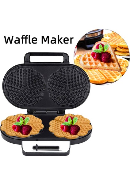 110 V Fiş Çift Waffle Ev Kek Makinesi Kahvaltı Makinesi Tost Makinesi Elektrikli Pişirme Pan 1200 W Yapışmaz Katman | Waffle Makineleri (Yurt Dışından)