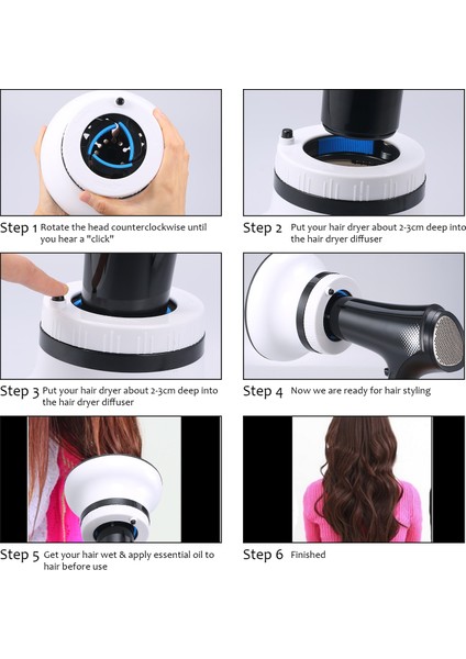 Curling Kurutma Makinesi Difüzör Doğal Dalgalı Saç Şekillendirici Aksesuarları Için Saç Kurutma Makineleri Klavye Ayarlanabilir (Yurt Dışından) fırsatları