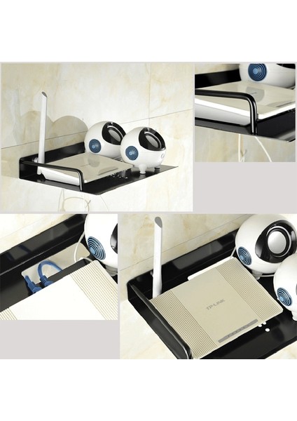 Kablosuz Wifi Yönlendirici Telefon Raf Paneli Duvar Asılı Fiş Kurulu Braketi Kablo Depolama | Depolama Tutucular Ve Raflar (Yurt Dışından) fiyatları