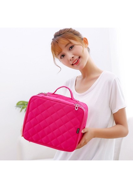 Çift Siyah Kozmetik Çantası Büyük Kapasiteli Seyahat Gerekli Yıkama Torbası Işaretleme Kılıfı Güzellik Koruyucu (Yurt Dışından) modelleri