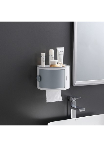 Banyo Tuvalet Kağıdı Plastik Depolama Raf Su Geçirmez Duvar Monte Mutfak Raf Büyük Kapasiteli Ev Kozmetik Duş Kutuları | Depo Tutucular Ve Raflar (Yurt Dışından)
