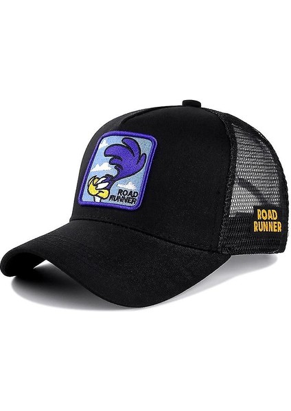 Anime Karikatür Mickey Donald Duck Snapback Pamuk Beyzbol Şapkası, Erkekler Ve;Kadınlar Kalça (Roadrunner Siyah) (Yurt Dışından)