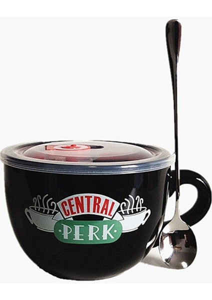 Yaratıcı Arkadaşlar Orta Perk Cappuccino Kupa Büyük Boy Seramik Kahve Ve Çay Kupası Yıldönümü Hediyeler | Kupalar (Siyah) (Yurt Dışından) fırsatları