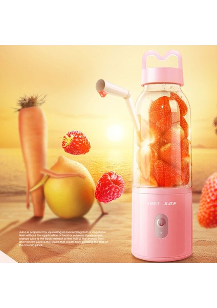 Taşınabilir Elektrikli Gıda Kıyıcı Sıkacağı Usb Şarj Edilebilir Smoothie Blender Makinesi (Yurt Dışından)