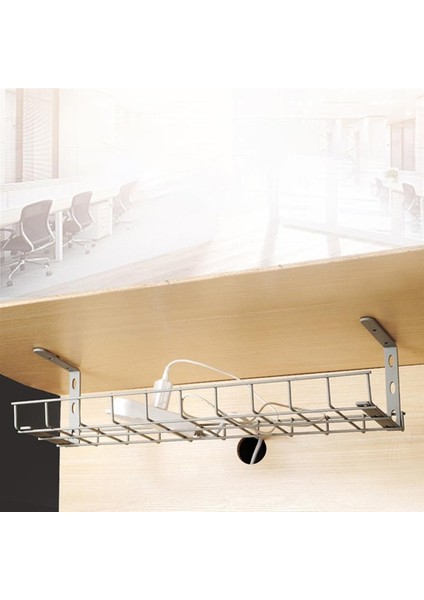 Masanın Altında Tel Depolama Raf Kablo Yönetimi Tepsi Tel Kordon Güç Şeridi Adaptörü Organizatör Raf Ev Ofis Malzemeleri | Depolama Tutucular Ve Raflar (Yurt Dışından)