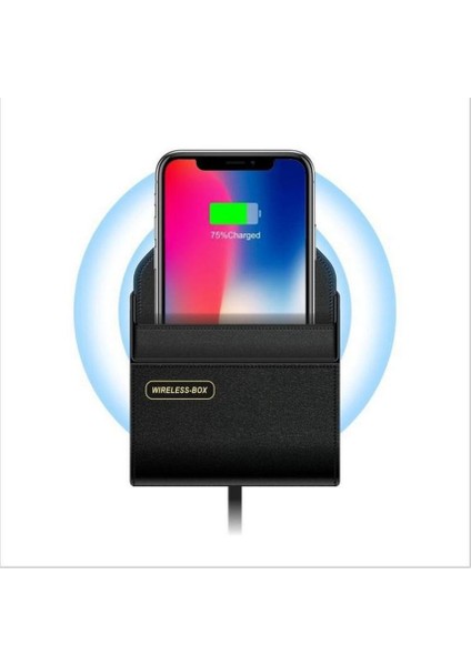 Kablosuz Araç Şarj 10 W Qi Hızlı Şarj Standı Braketi Tutucu Saklama Kutusu Telefon Tutucu İphone 12 11 Xr X 8 Samsung | Araç Şarjları (Yurt Dışından)