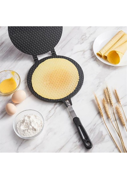 17 Cm Yuvarlak Waffle Dıy Dondurma Çıtır Çıtır Koni Bakeware Dondurma Yumurta Rulo Makinesi Krep Pişirme Pan Çıtır Yumurta Omlet Kalıp Makinesi | Waffle Kalıpları (Yurt Dışından)